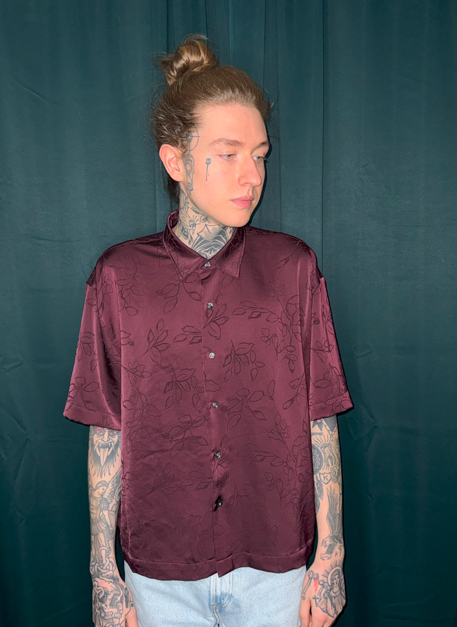 SILKY MAROON SHIRT