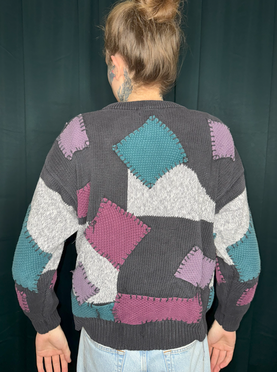 Vintage Patch Work Sweater