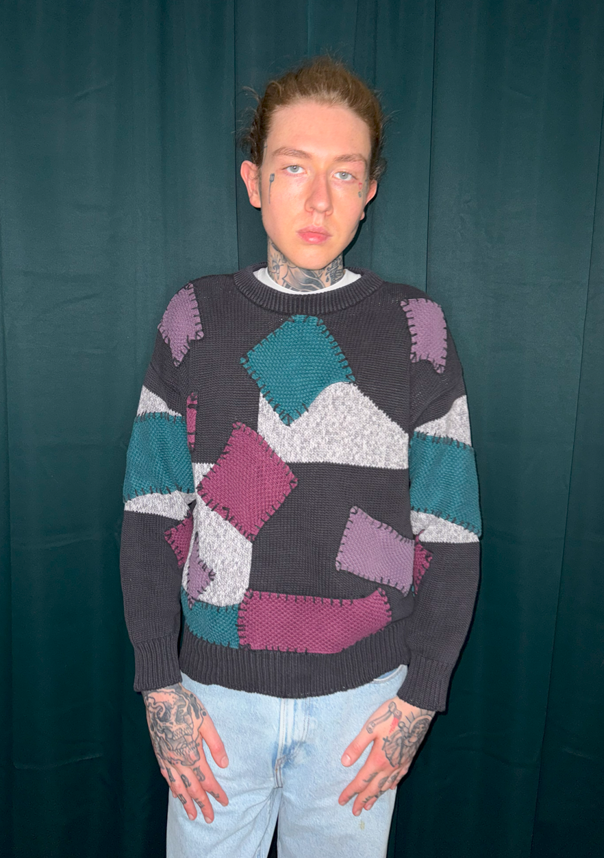 Vintage Patch Work Sweater